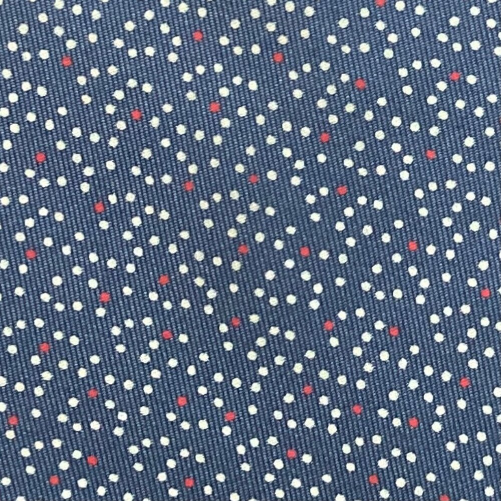 VINTAGE HERMES NECKTIE - CHARCOAL GRAY FUN MODERN PINK & WHITE CONFETTI DOTS XL